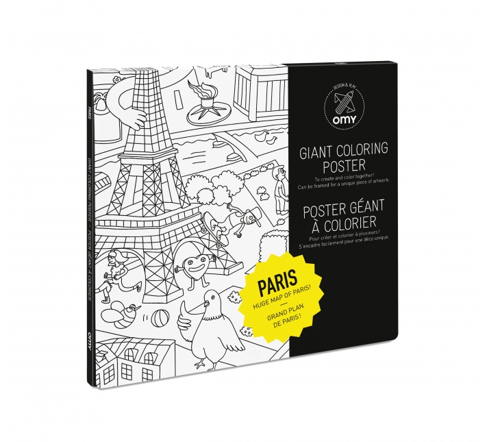 Paris - Coloring Poster