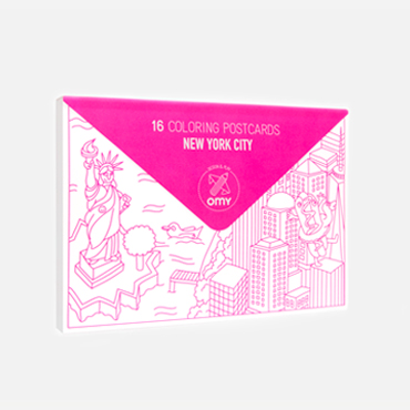 NEW YORK - coloring postcards