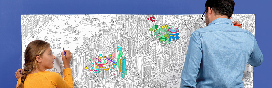 New york- - Coloriage XXL 