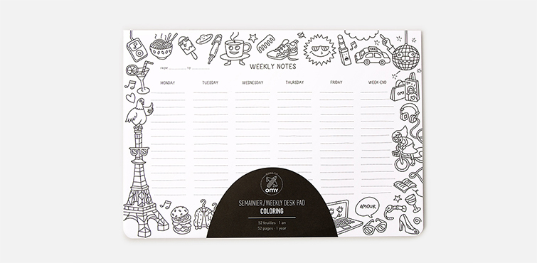 omy graphic weekly deskpads